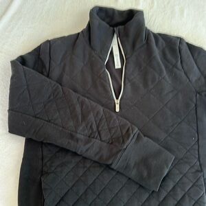 Lululemon  Half Zip Quilted Pullover - Black Size 10